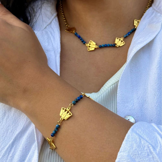 Lazuli Lotus bracelet